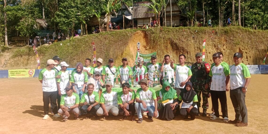 Danramil Bayah Hadiri Final Sepak Bola Pordes Desa Warung Banten, Apresiasi Sportivitas Tim Peserta