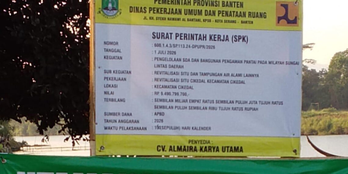 GOW-BANTEN Dukung Revitalisasi Situ Cikedal Rp9,7 Miliar: Pemprov Banten dan CV Almaira Karya Utama Dapat Apresiasi