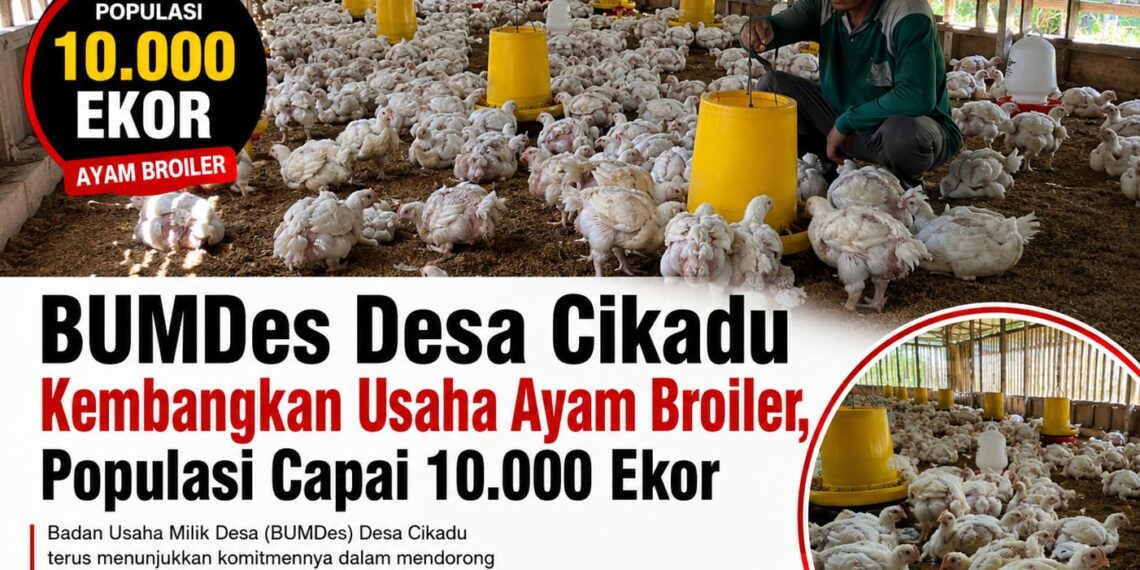 BUMDes Desa Cikadu Kembangkan Usaha Ayam Broiler, Populasi Capai 10.000 Ekor