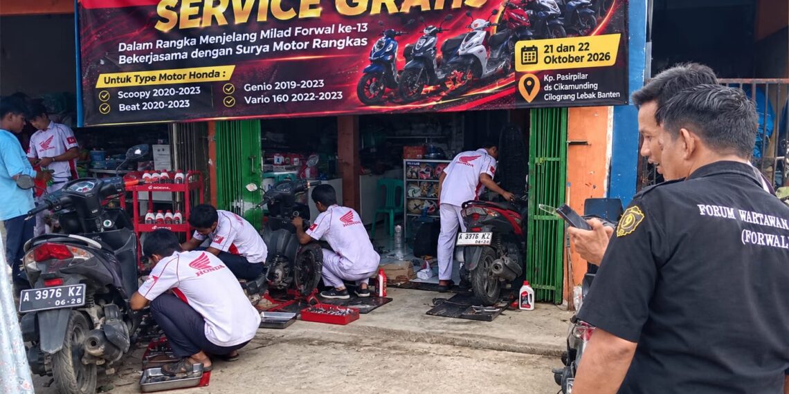 JELANG MILAD KE-13, FORWAL GELAR SERVICE GRATIS UNTUK WARGA CILOGRANG